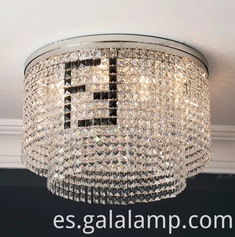 Luz de techo LED de cristal moderno elegante para interiores elegantes